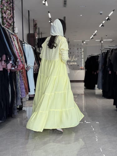 عباية D493 - ليموني