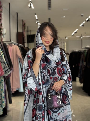 عباية D498 - عنابي