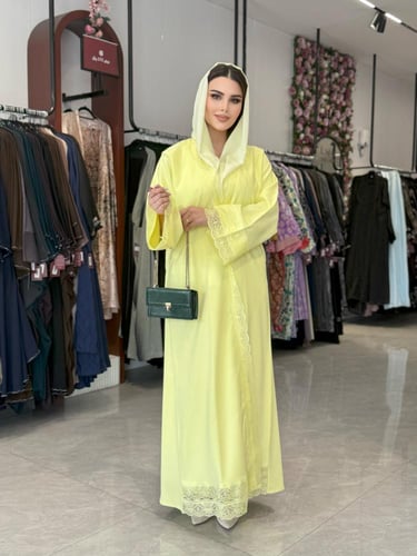 عباية D478 - ليموني