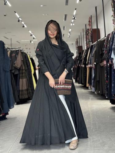 عباية D407 - رمادي غامق