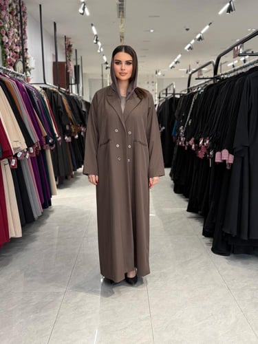 عباية D930 - بليزر بقماش كريب لندن قصة ايه لاين مب...