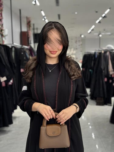 عباية D550 - قماش انترنت تحديد لون عنابي