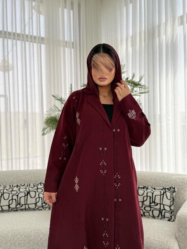 عباية D462 - عنابي