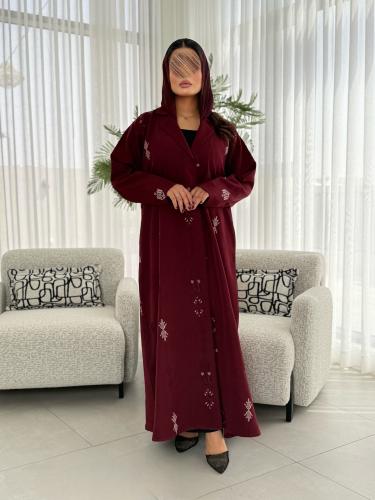 عباية D462 - عنابي