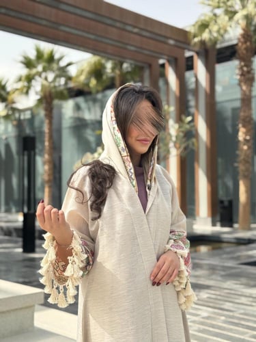 عباية D208 بيج