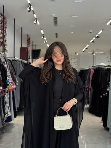 عباية D446 - اسود