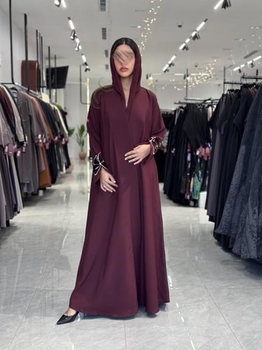 عباية D229-عنابي