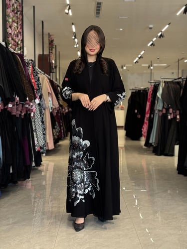 عباية D303 - بشك رصاصي