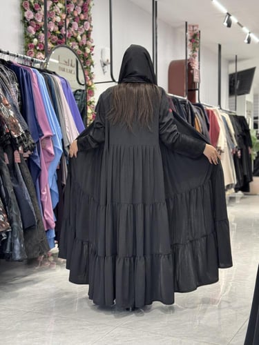 عباية D381- طبقات اسود