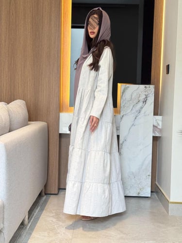 عباية D422 - فضي