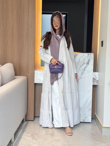 عباية D422 - فضي