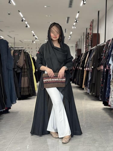 عباية D407 - رمادي غامق