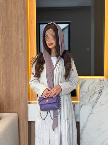 عباية D422 - فضي