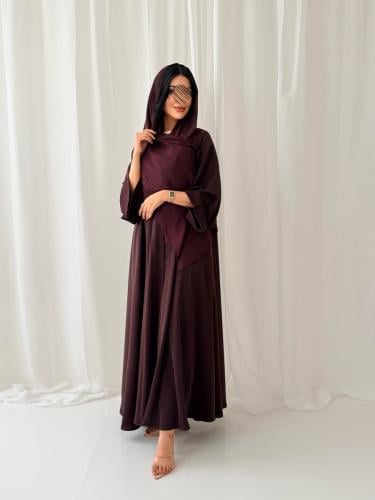 عباية D5058 - قماش بلاك بيري دبل كلوش عودي