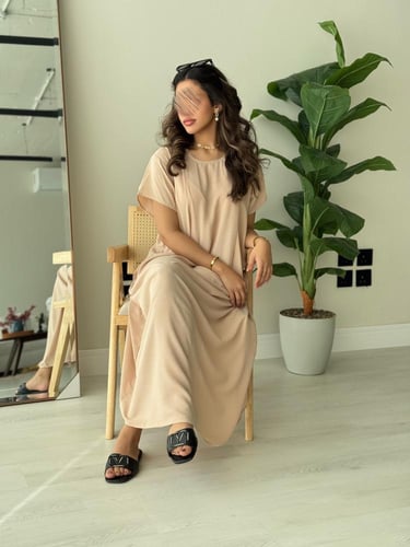 فستان صيفي -بيج نصف كم