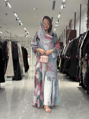 عباية D477-مشجر