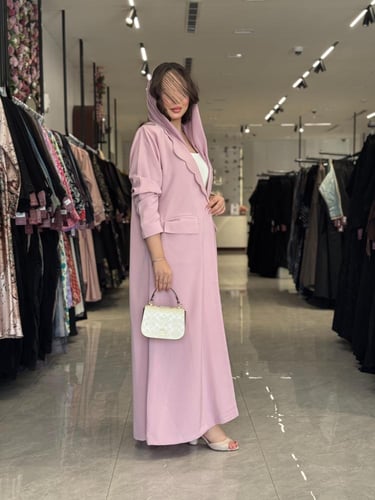 عباية D486 - وردي