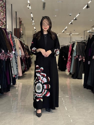 عباية D303 - بشك عنابي