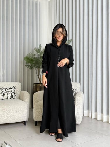 عباية D596 - قماش شاكيرا كامل بازره زينة