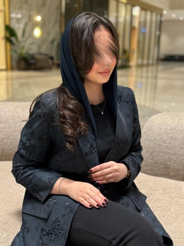 عباية D645 - بليزر قماش حرير تركي - تركواز