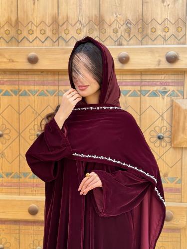 عباية D190-عنابي