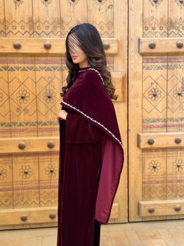 عباية D190-عنابي