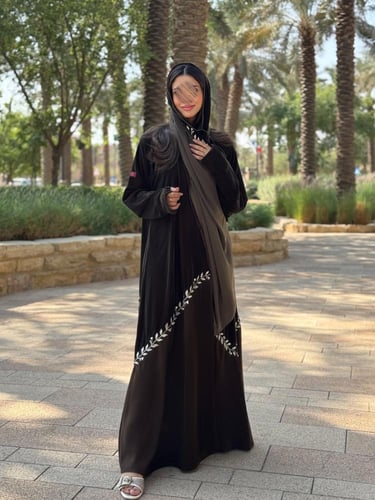 عباية D177 -زيتي غامق