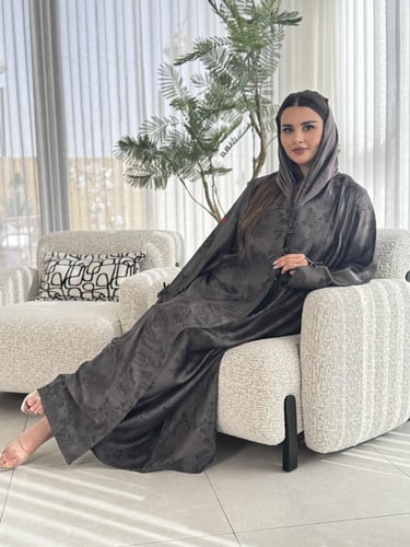 عباية D460 -زيتي محروق