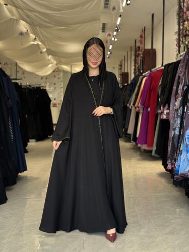 عباية D531- قماش انترنت تحديد تطريز - اخضر