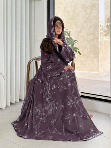 عباية D457 -ليلكي