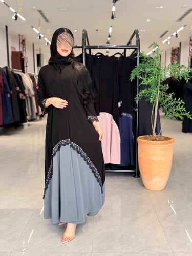 عباية D986 - بقماش ملكي مع احساس بكلفة شك نص كلوش...