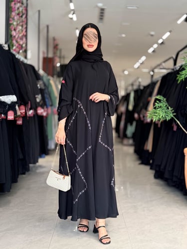 عبايه -D5056 -كويتيه بقماش انترنت