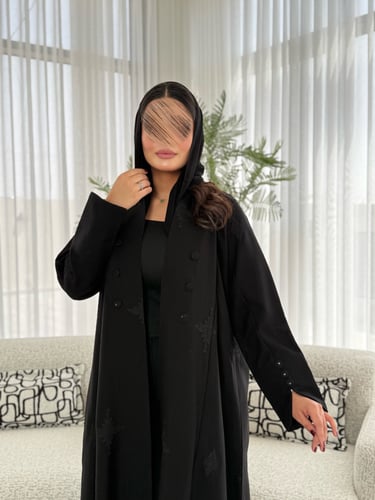 عباية D463 -اسود مطرز