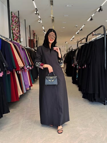 عباية D999 - بليزر بقماش كتان قصة ايه لاين بتطرسز...