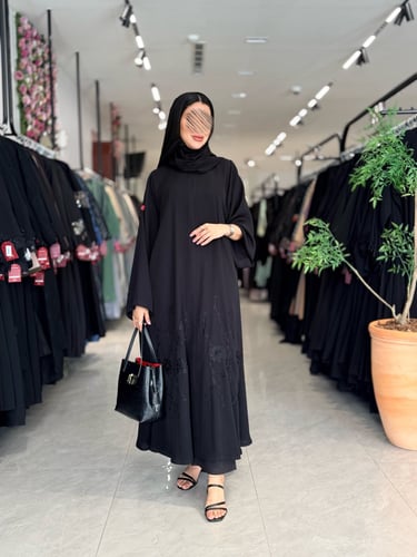 عبايه -D5056 -كويتيه بقماش انترنت
