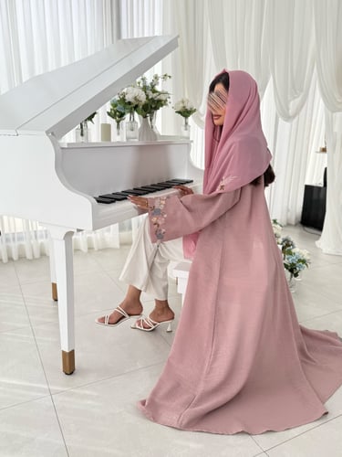 عباية D444- وردي