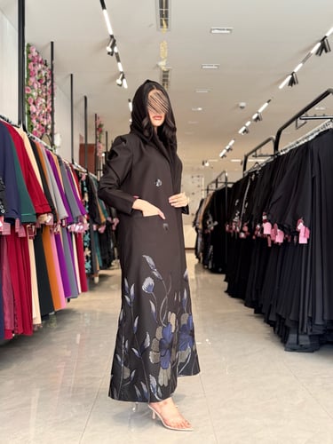 عباية D919 -بليزر بقماش كريب الابداع قصة ايه لاين...