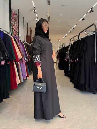 عباية D999 - بليزر بقماش كتان قصة ايه لاين بتطرسز...