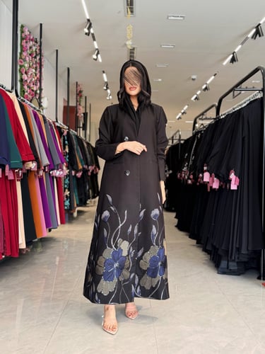 عباية D919 -بليزر بقماش كريب الابداع قصة ايه لاين...