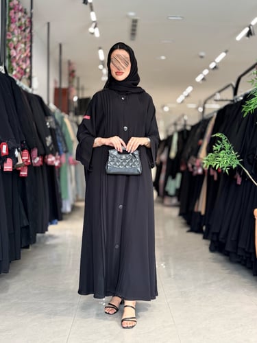 عبايه -D5056 -كويتيه بقماش انترنت