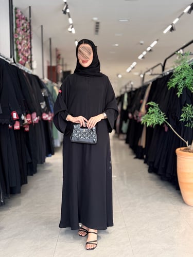 عبايه -D5056 -كويتيه بقماش انترنت