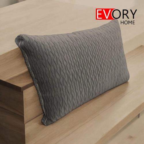 مخدة الغيمة مايكروفايبر الخالص قماش قطيفة - رصاصي