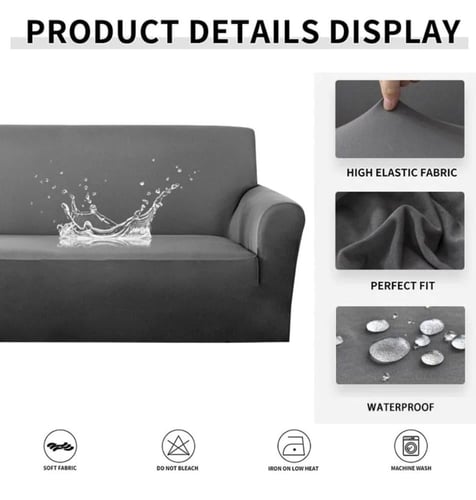 غطاء كنب زاوية حرف ال جكارد مقاوم للماء - سكري اوف...