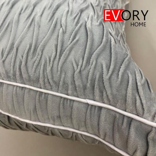 مخدة الغيمة مايكروفايبر الخالص قماش قطيفة - رصاصي