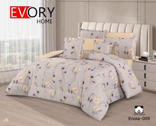 مفرش اينولا قطن 100% مزدوج 8 قطع - 009