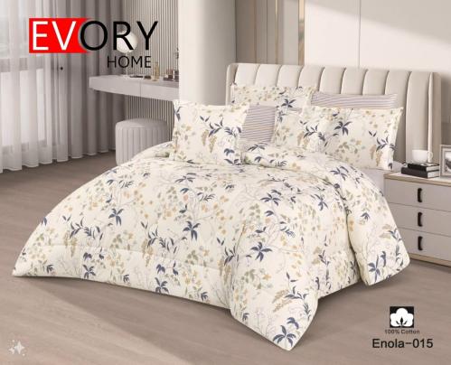 مفرش اينولا قطن 100% مزدوج 8 قطع - 015