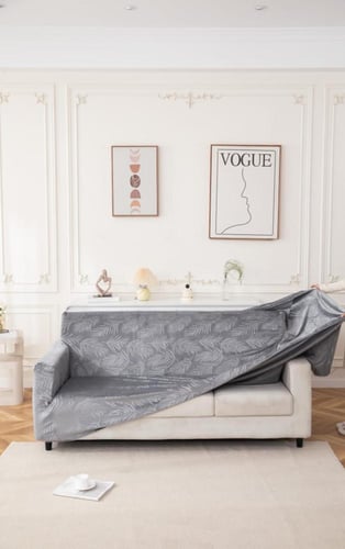 غطاء كنب 2 مقاعد ( ثنائي ) قطيفة محفور مقاوم للماء...