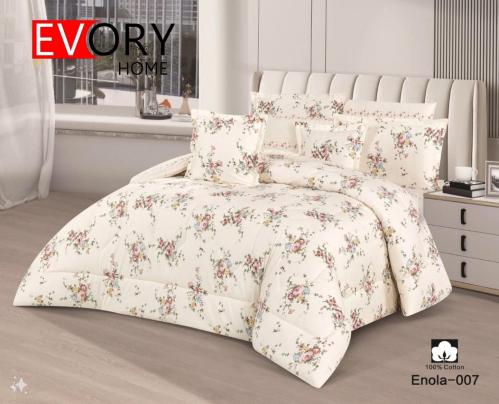 مفرش اينولا قطن 100% مزدوج 8 قطع - 007