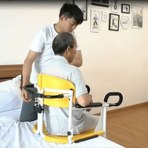 كرسي حمام لكبار السن ينفتح من الخلف مع رافعة مريض...