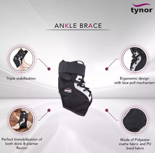 مشد للكاحل بدعامه موديل TYNOR D-02